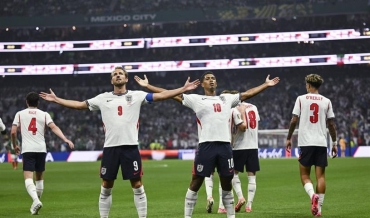 Drama lima gol warnai kemenangan Inggris atas Meksiko