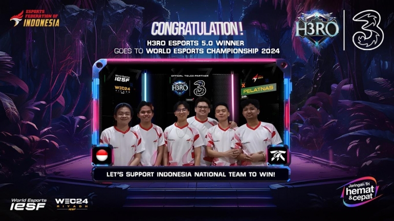 Konsisten Berdayakan Talenta Esports Indonesia, Juara Tri H3RO Esports 5.0 Mewakili Indonesia di World Esports Championship 2024