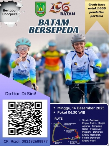 Batam Bersepeda Sempena Hari Jadi Batam ke-196
