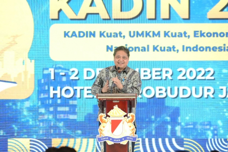 Rapimnas KADIN 2022: Menko Airlangga Tekankan Akselerasi Ekonomi Digital dan Singgung UMKM Harus “Naik Kelas”