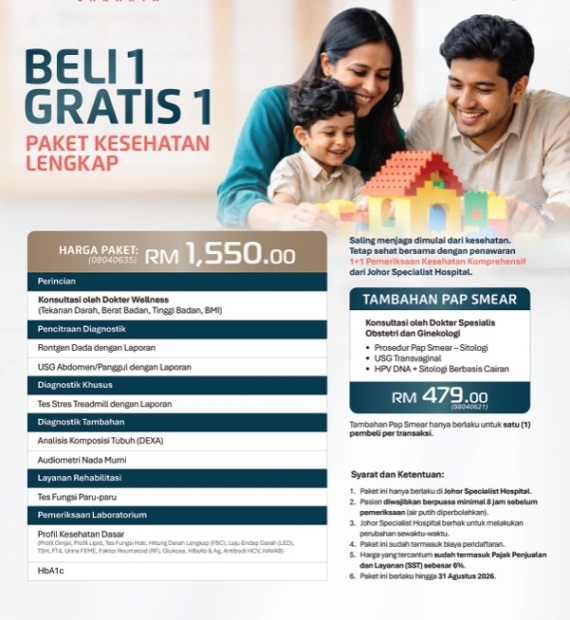 Cek Kesehatan Bersama di RS KPJ, Promo Special Beli 1 Gratis 1
