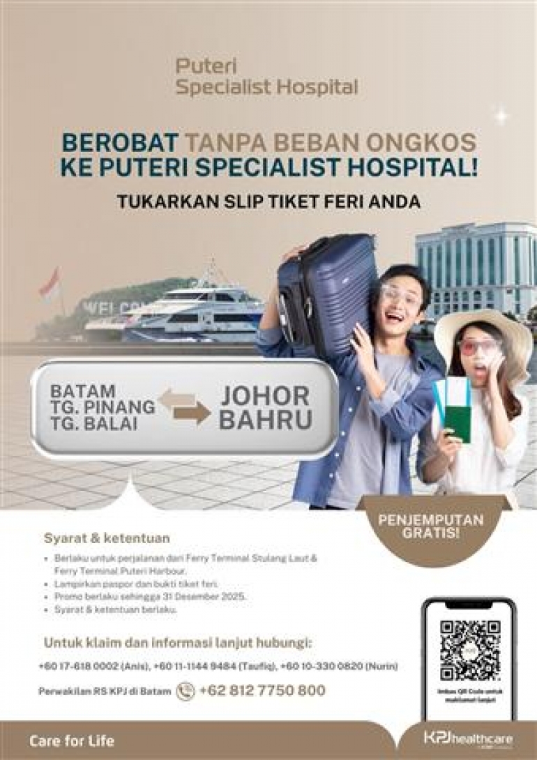 Berobat ke KPJ Puteri Specialist Hospital Gratis Ongkos Ferry, Hadiah Harapan Bagi Warga Kepri
