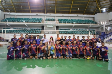 Tim Bola Voli Putra BP Batam Gelar Laga Persahabatan Melawan Lanud Hang Nadim