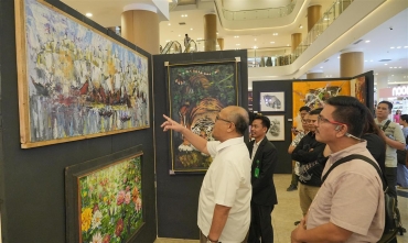 Semarak Hari Bakti, BP Batam Bersama Komunitas Kampung Seni Batam Gelar Pameran Lukisan