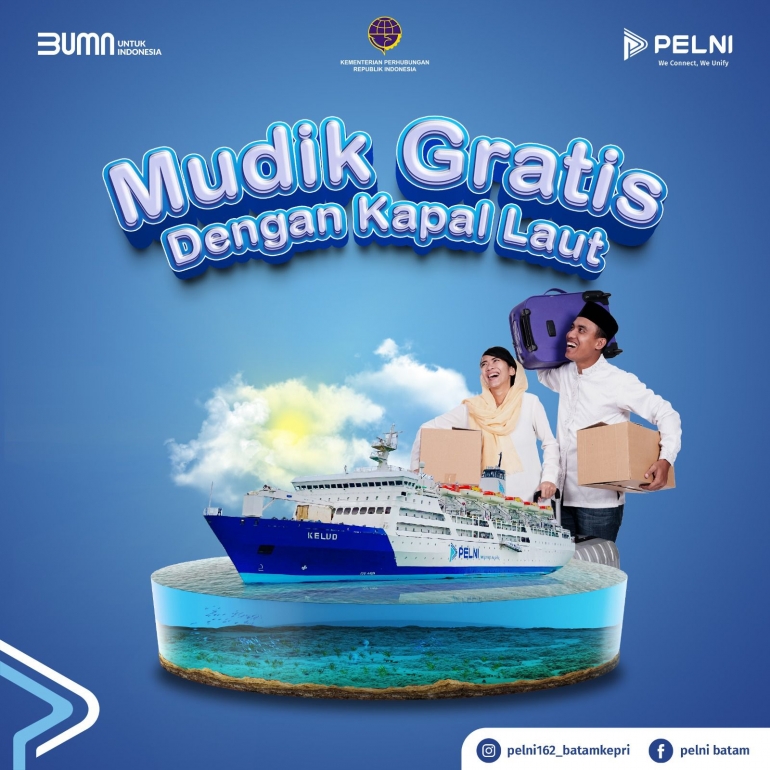 PELNI Batam Buka Pendaftaran Mudik Gratis Dengan KM Kelud, Berikut Syaratnya