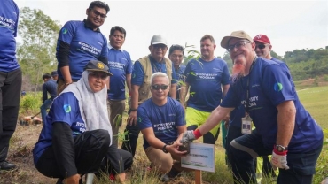 Perkuat Ketahanan Air Baku, BP Batam Gandeng Mc Dermott Tanam 400 Bambu Betung di Bendungan Sei Nongsa