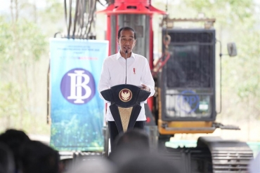 PRESIDEN RI MERESMIKAN PEMBANGUNAN KANTOR BI DI IKN