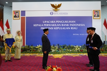 Pengukuhan Kepala Perwakilan Bank Indonesia Provinsi Kepulauan Riau, Sinergi Memperkuat Pertumbuhan Ekonomi dan Digitalisasi Daerah